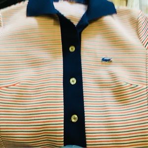 Lacoste Polo Dress XL tag on inside collar read Lacoste ,came off. Red white blu